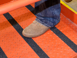 tread tape in use